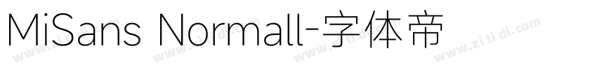 MiSans Normall字体转换